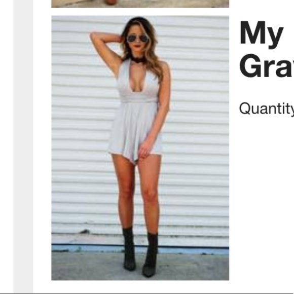 Gray Hope's My Oh My Romper: Large ✨ - Picture 2 of 2